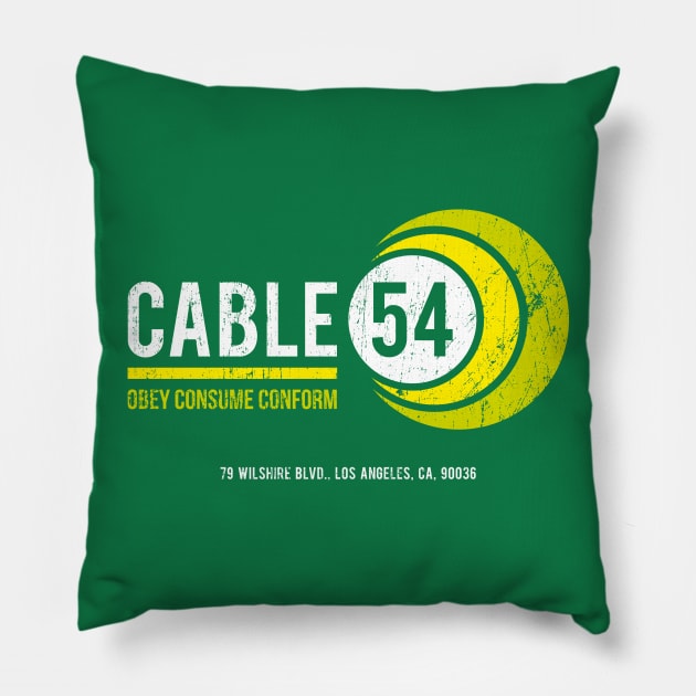 Cable 54 (worn look) Pillow by MoviTees.com