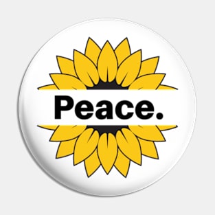 Peace in the World - Take These Pocket Sunflower Seeds Pin