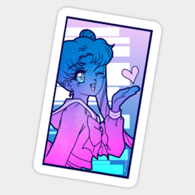 Retro Anime Stickers Teepublic - 