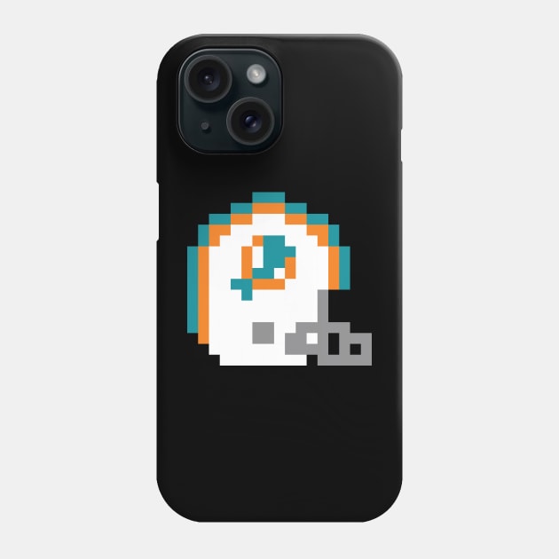 8 Bit Miami Dolphins Helmet Phone Case by N8I