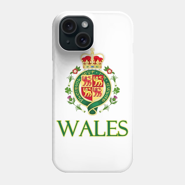 Wales  - Coat of Arms Design Phone Case by Naves