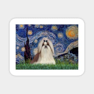 Show Shih Tzu in Van Gogh's Starry Night (Adapted) Magnet