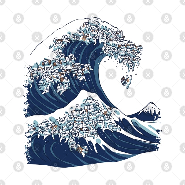 The Great Wave Shih Tzu by huebucket