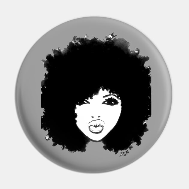 Natural Hair Curly Hair Autumn Black Afro Tshirt/Tees Pin by EllenDaisyShop