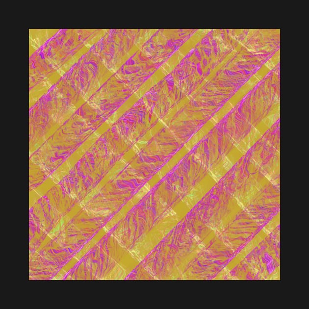 Gold and Pink Diagonal Stripe by Klssaginaw