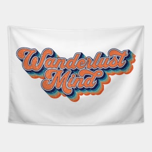 Wanderlust Mind Retro Vintage Aesthetic Design Tapestry