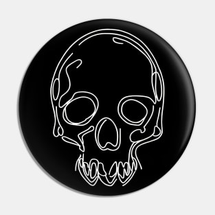 Skull Line Art Pin