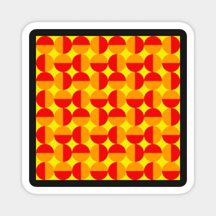 red orange and yellow abstract pattern Magnet