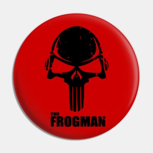 The Frogman (small logo - distressed) Pin