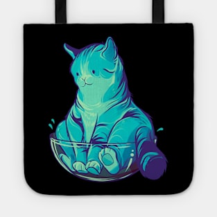 If it fits, it sits! (funny alien cat) Tote