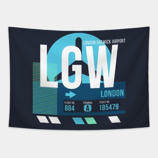 London Gatwick (LGW) Airport // Sunset Baggage Tag Tapestry