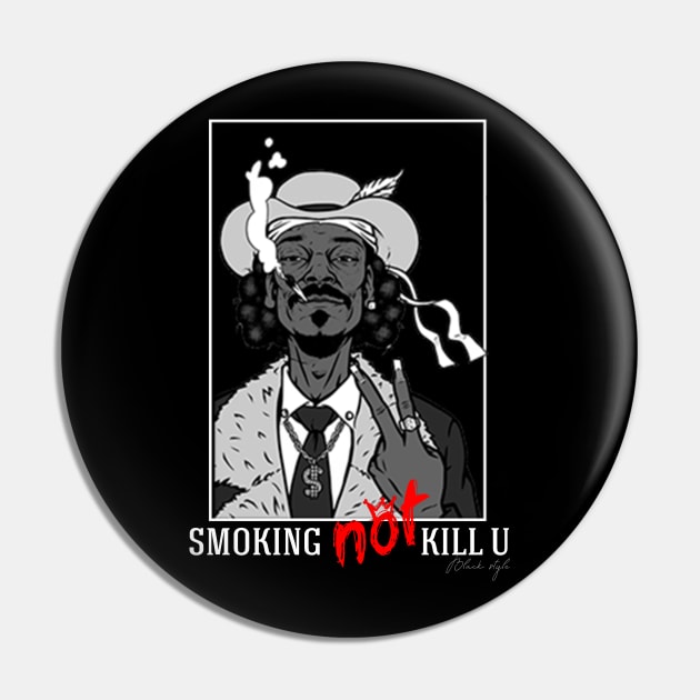 Smoking Dog for Black Style Pin by Black House