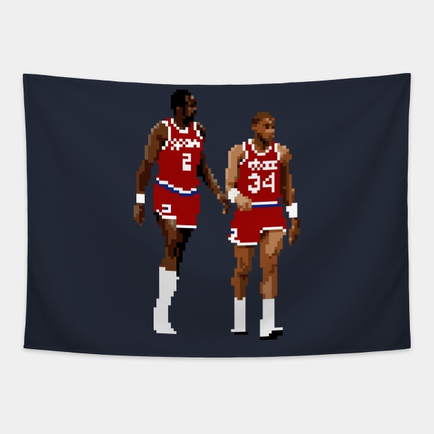 Moses Barkley Pixel Tapestry by qiangdade