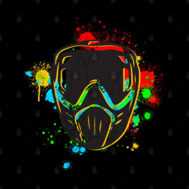 Paintball Splattered Camo Warrior Mask Helmet Camo Mask TeePublic