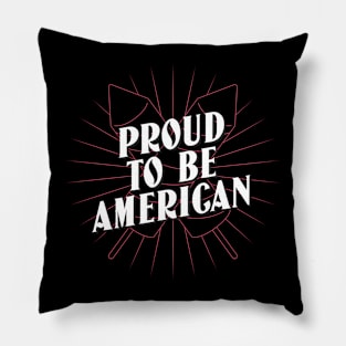 Proud American Fireworks Fourth of July Pillow