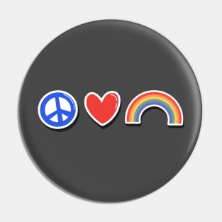 Peace, Love & Pride Pin