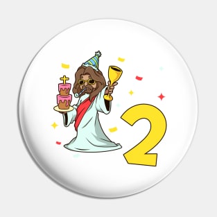 I am 2 with Jesus - kids birthday 2 years old Pin