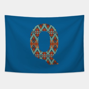 Letter Q- boho design Tapestry