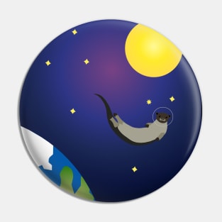 Otter Space Astronaut Floating Pin