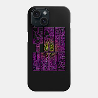 Yaounde, Cameroon City Map Typography - Neon Phone Case