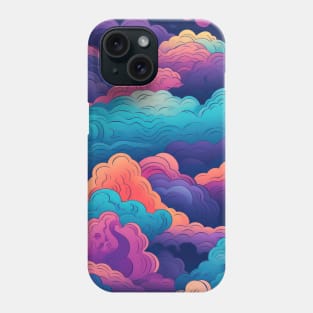 Dreamy Skies: Pastel Cloudscape Pattern Phone Case