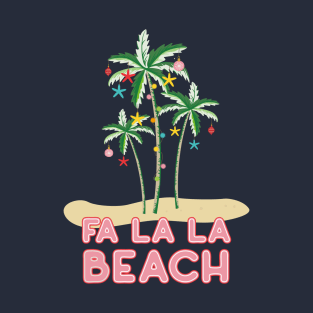 Fa La La La Beach Festive Palm Trees T-Shirt