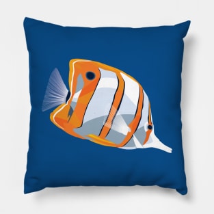 Copperbanded Butterflyfish illustration Pillow