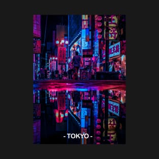 Tokyo Street Neon Synthwave T-Shirt