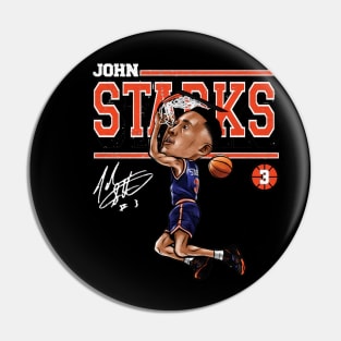 John Starks New York Cartoon Pin