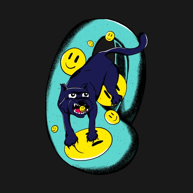 I Eat Smilies Smile Cat Pop Art Illustration by Foxxy Merch