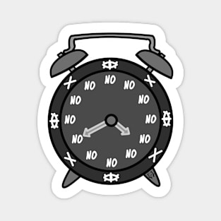 Dark No Time Clock Magnet