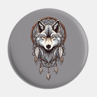 Wolf Head Dream Catcher 7 Pin