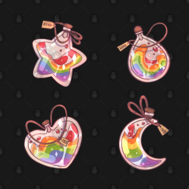 Gay potions sticker set by Itsacuteart