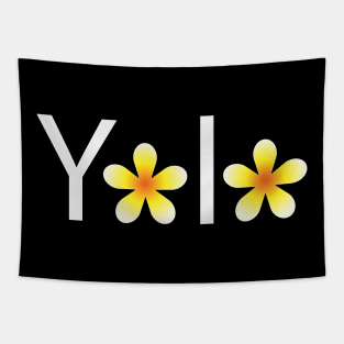 Yolo artistic floral design Tapestry