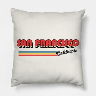 San Francisco \/\/ Retro Style Typography Design Pillow