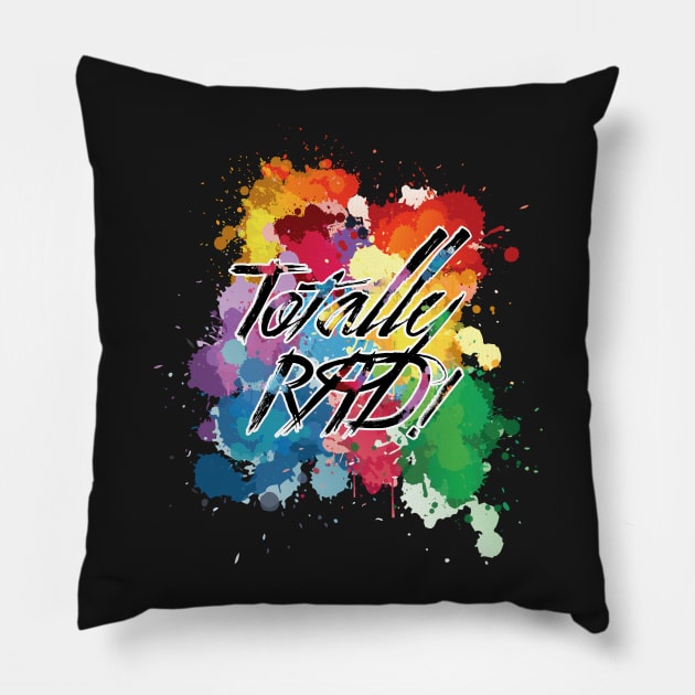 Totally Rad Cool 80's Pillow by GDLife