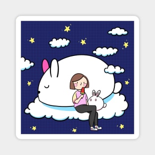 Sky Bunny Night sky Magnet