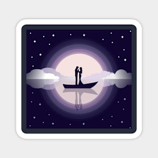 Couple love feel landscape vactor Art Magnet