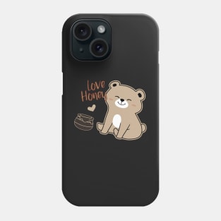 Love honey bear stickers Phone Case