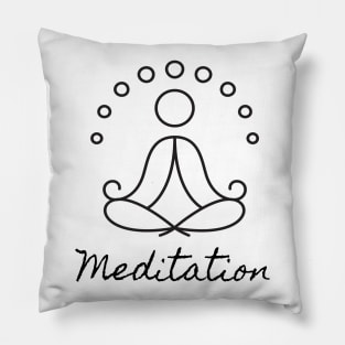 Meditation Figure doing Yoga Pillow