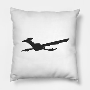 Simple Bird Roadrunner Emblem Symbol Pillow