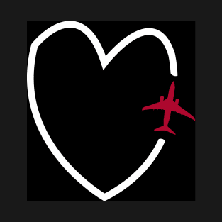 Flight attendant pilot love graphic T-Shirt