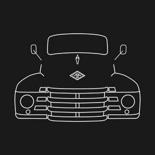 Classic 1950 Diamond T pickup truck outline white T-Shirt