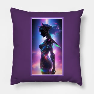 Anime Sci-Fi Cat Girl | Quality Anime Girl Artwork | Manga Girl Anime Art Pillow