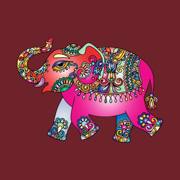 colorful ethnic elephant design by brighter bolder louder