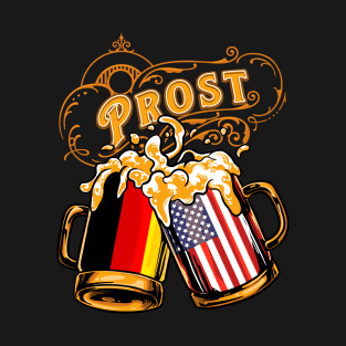 Oktoberfest Wiesn Prost Deutschland - USA T-Shirt