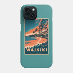 Hawaii Vintage Retro Travel Poster Phone Case