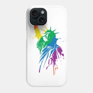 Rainbow Statue Of Liberty With Raised Fist LGBTQ+ Pride Phone Case