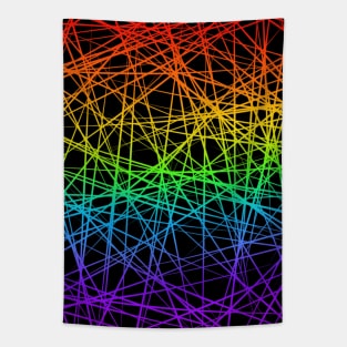 Rainbow lines Tapestry