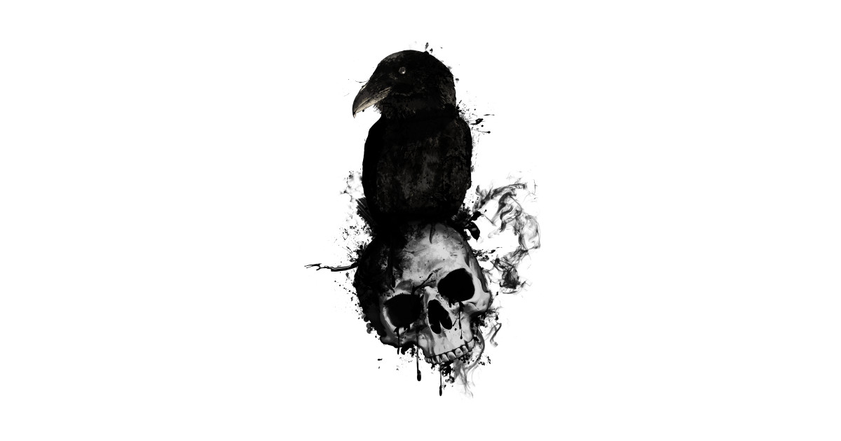 Raven and Skull - Norse Mythology Myth Animal Vikings Illustration ...